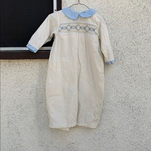 GUC corduroy ivory and blue winter longall